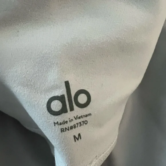 ALO Yoga Light Gray Ribbed Leggings - Picture 2 of 3